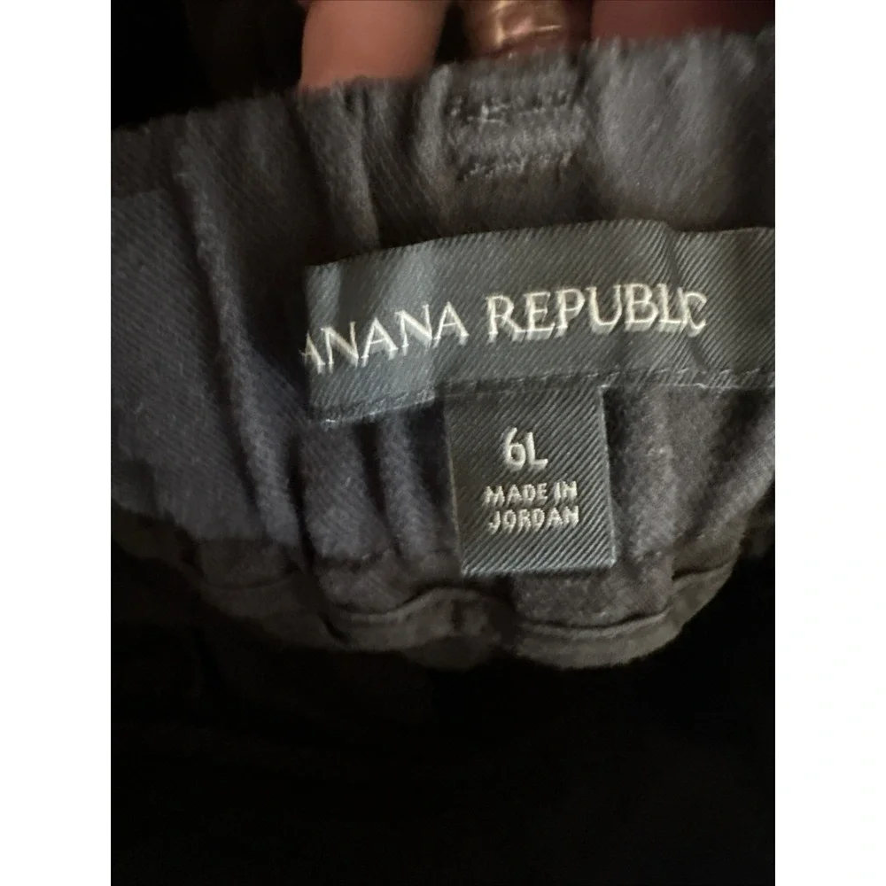 Banana Republic Lyocell Linen Blend‎ Belted Cargo Pants 6L Black RT $110 READ